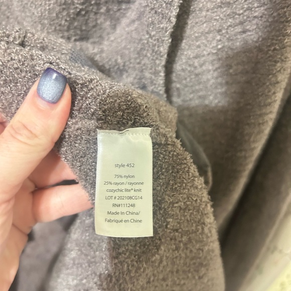 Barefoot Dreams CozyChic Lite Open Front Cardigan L/XL - Picture 4 of 4